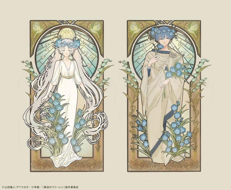 Frieren Beyond Journeys End - Friren and Himmell Art Nouveau Style 1-7 - Statue - Set of 2 - Image 4